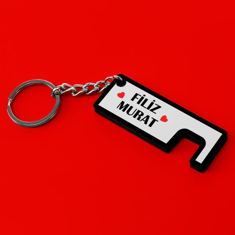 Akıllı Telefon Tutuculu İsimli Anahtarlık