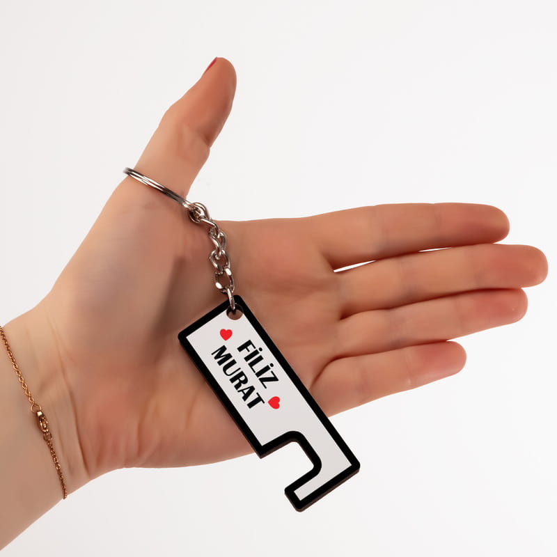 Akıllı Telefon Tutuculu İsimli Anahtarlık