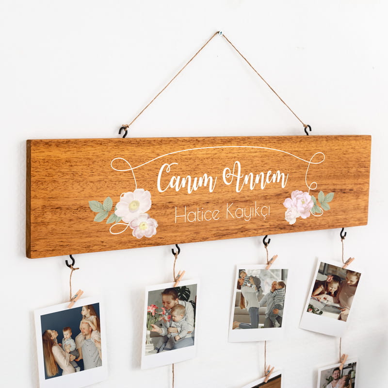 Anneler Günü Hediyesi 8 Fotoğraflı İp Askılı Albüm