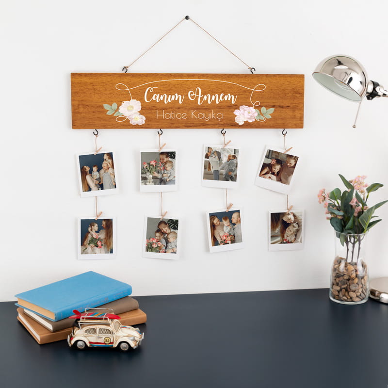 Anneler Günü Hediyesi 8 Fotoğraflı İp Askılı Albüm