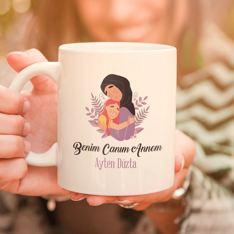 Anneler Günü Hediyesi İsme Özel Porselen Kupa Bardak