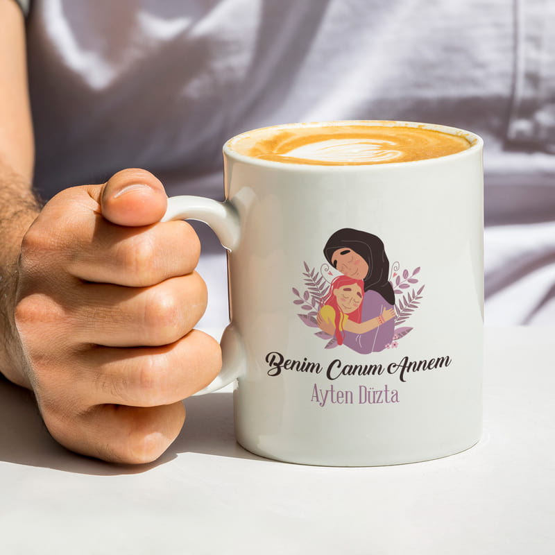 Anneler Günü Hediyesi İsme Özel Porselen Kupa Bardak
