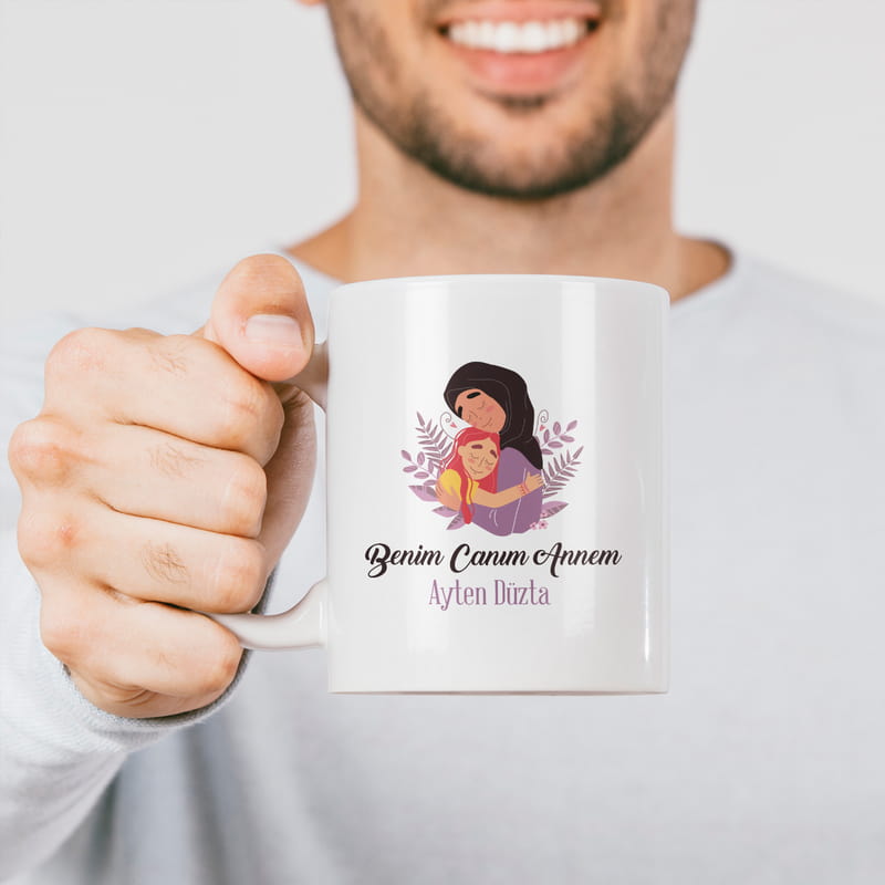Anneler Günü Hediyesi İsme Özel Porselen Kupa Bardak