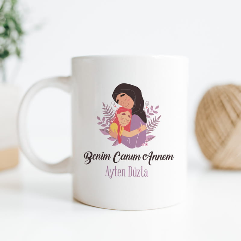 Anneler Günü Hediyesi İsme Özel Porselen Kupa Bardak