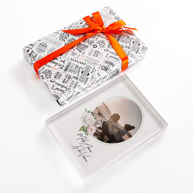 Anneye Hediye Dekoratif Fotoğraf ve Mesajlı Akrilik Çerçeve