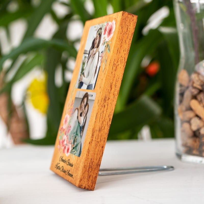 Anneye Hediye Fotoğraf Kolajlı Masif Dekoratif Çerçeve