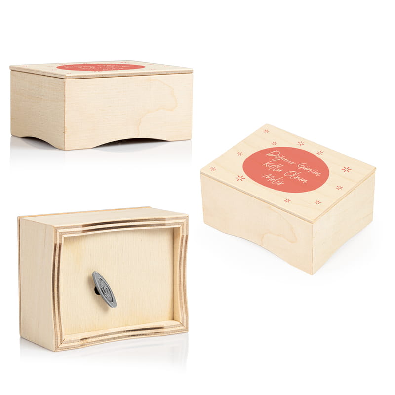 Arkadaşa Doğum Günü Hediyesi Mesaj Yazılı Ahşap Müzik Kutusu