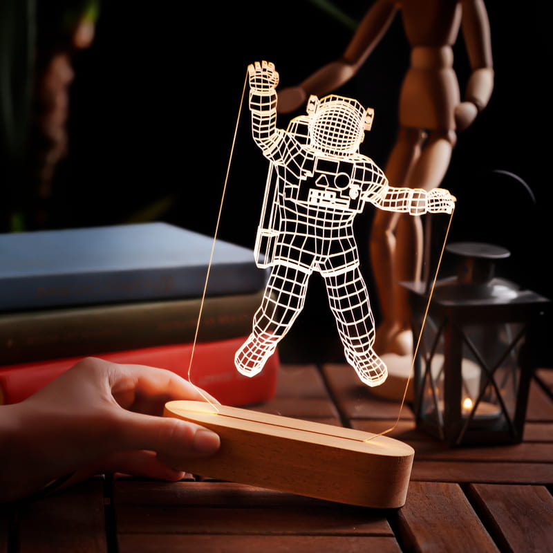 Astronot Tasarımlı 3d Led Lamba