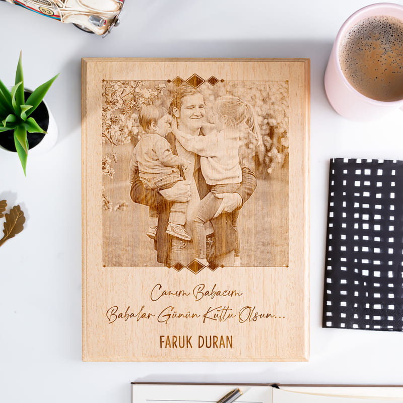 Babalar Günü Hediyesi Fotoğraf Baskılı Ahşapfoto