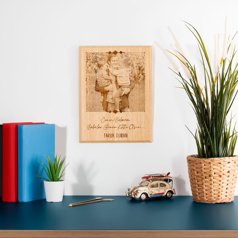 Babalar Günü Hediyesi Fotoğraf Baskılı Ahşapfoto