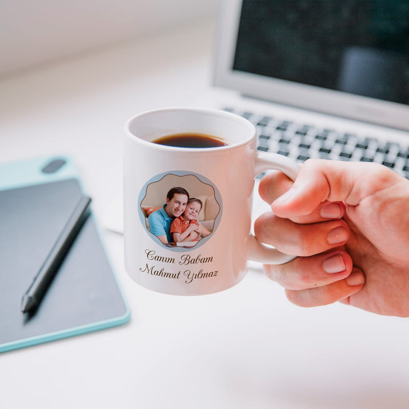 Babaya Hediye Resimli Kupa Bardak
