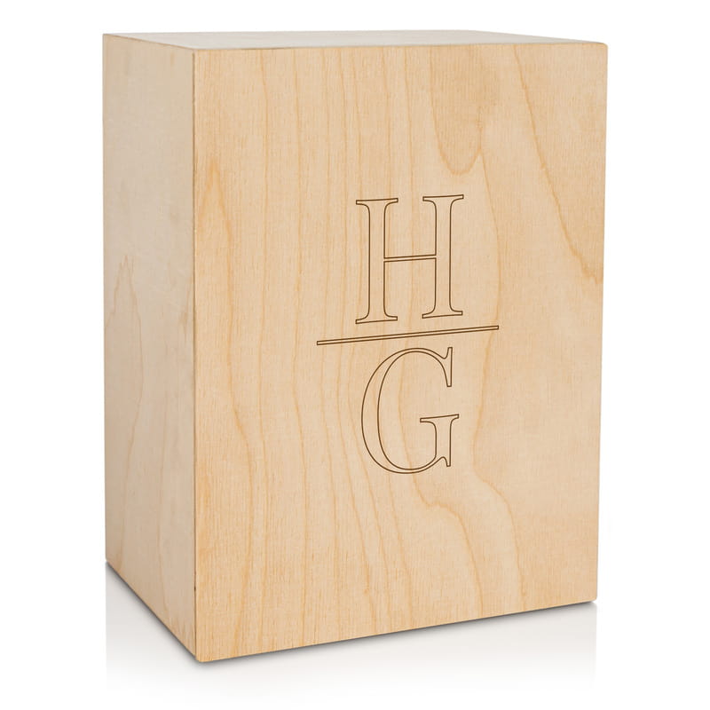 Çiftlere Hediye Harf Baskılı Gold Özel Seri Ahşap Kutulu 2li Rakı Kadehi