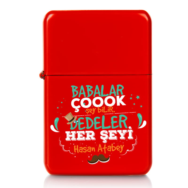 Dedeye Hediye Metal Çakmak Seti