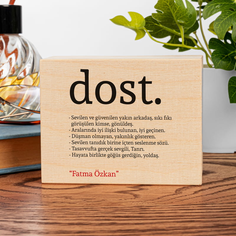 Dost Anlamlı Kişiye Özel Ahşap Müzik Kutusu