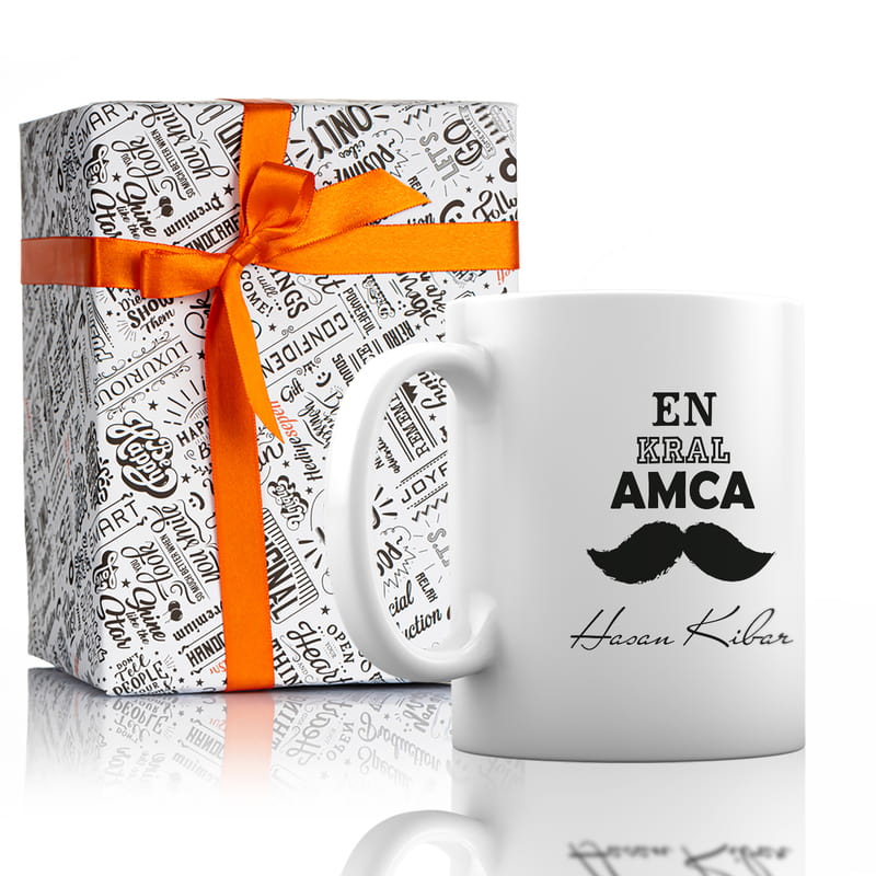 En Kral Amcaya Hediye Kişiye Özel Porselen Kupa Bardak