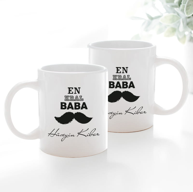 En Kral Babaya Hediye Kişiye Özel Porselen Kupa Bardak