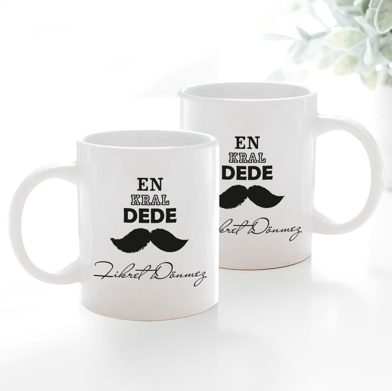 En Kral Dedeye Hediye İsme Özel Porselen Kupa Bardak