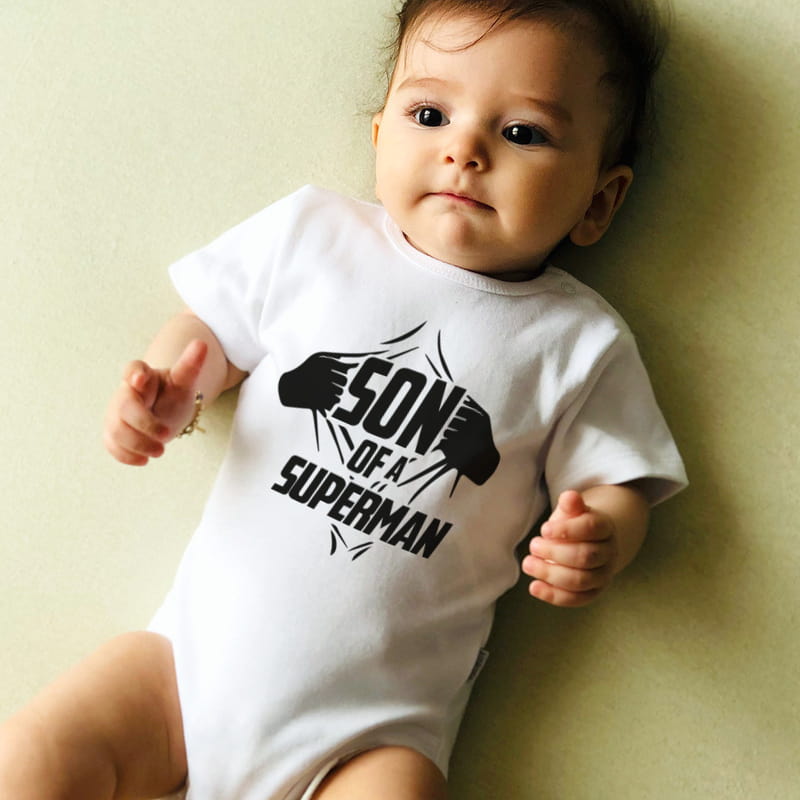 Esprili Babalar Günü Hediyesi Baba Oğul Kombini Tişört Body - %100 Pamuklu Kumaş