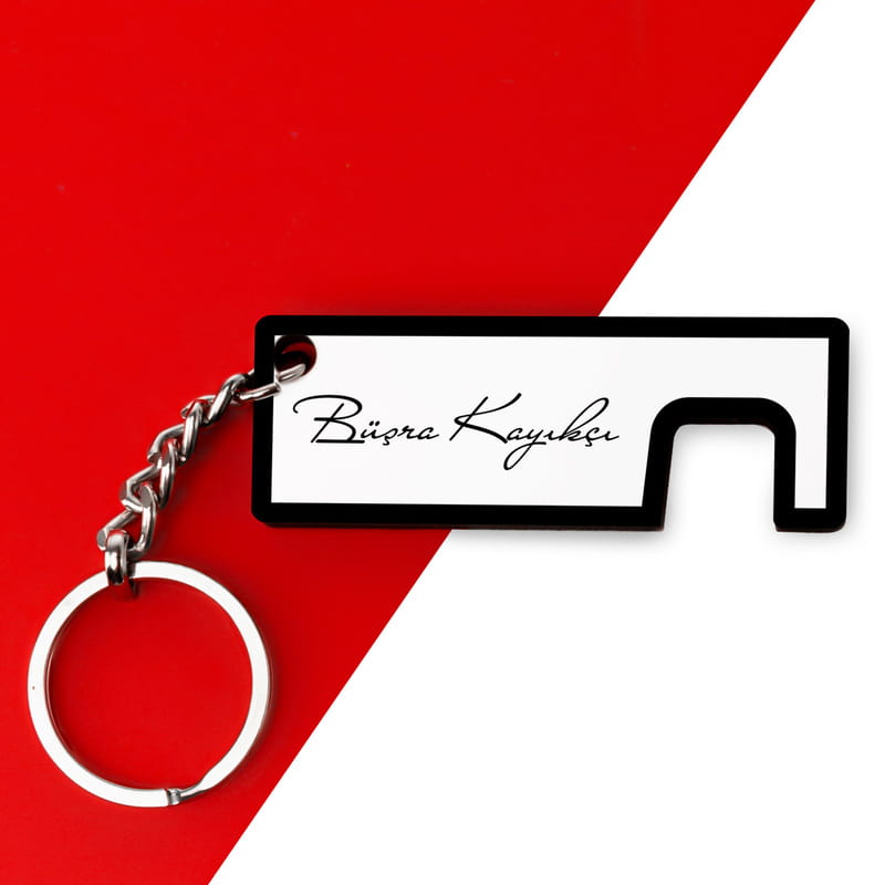 İmza Tasarımlı İsme Özel Telefon Tutuculu Anahtarlık