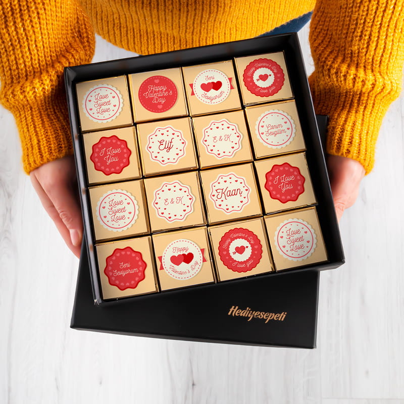İsme Özel Sevgililer Günü Çikolata Kutusu