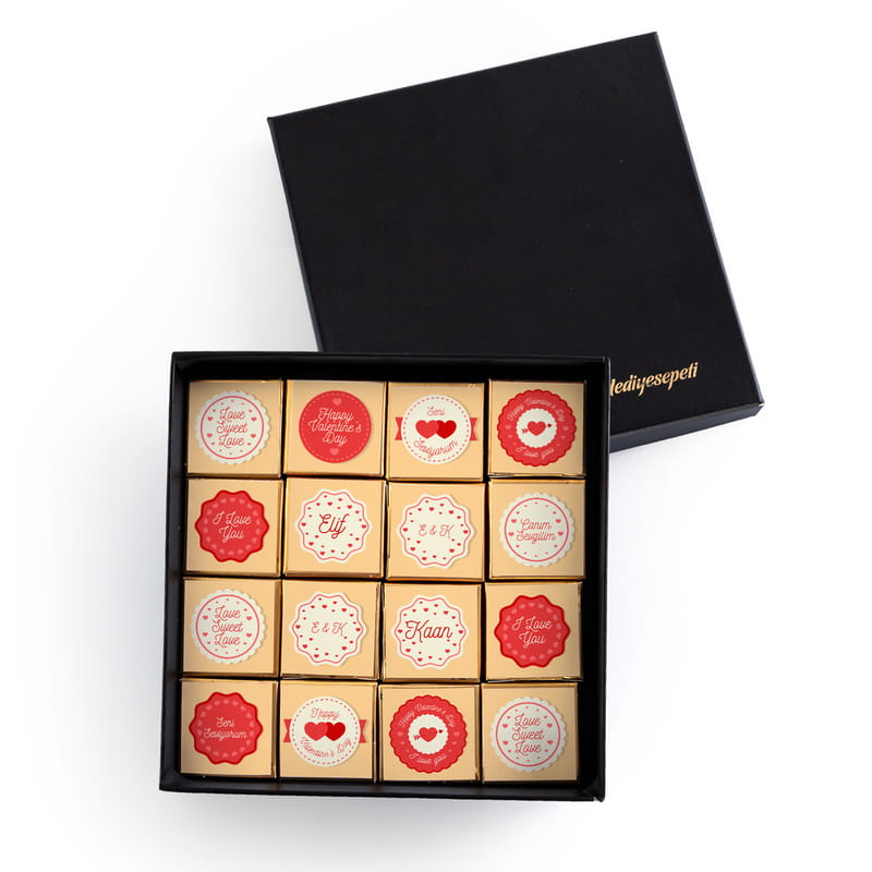 İsme Özel Sevgililer Günü Çikolata Kutusu
