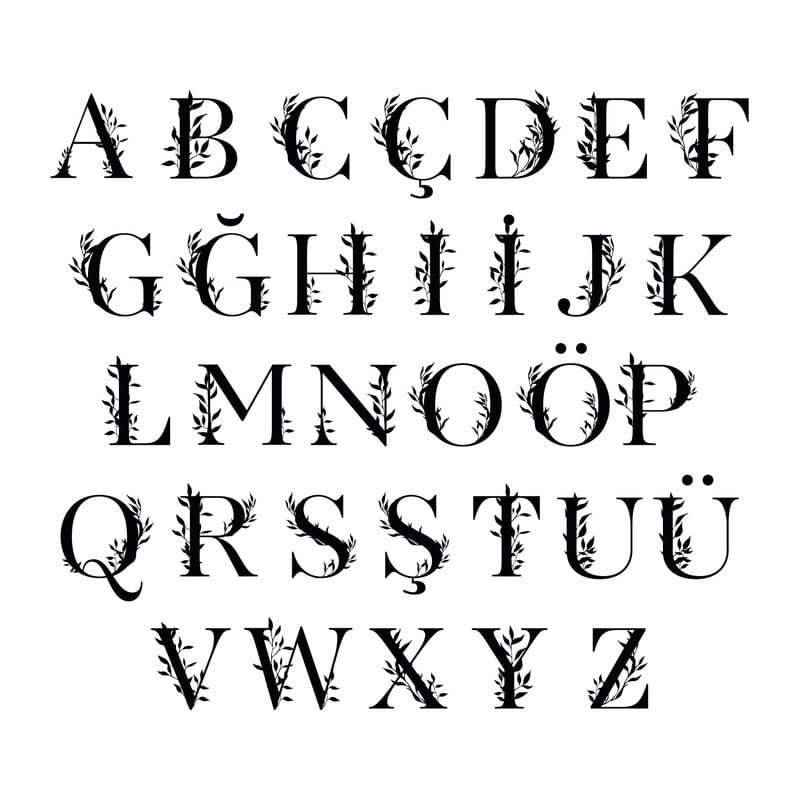 Kişiye Özel Baş Harf Tasarımlı Dekoratif Yastık