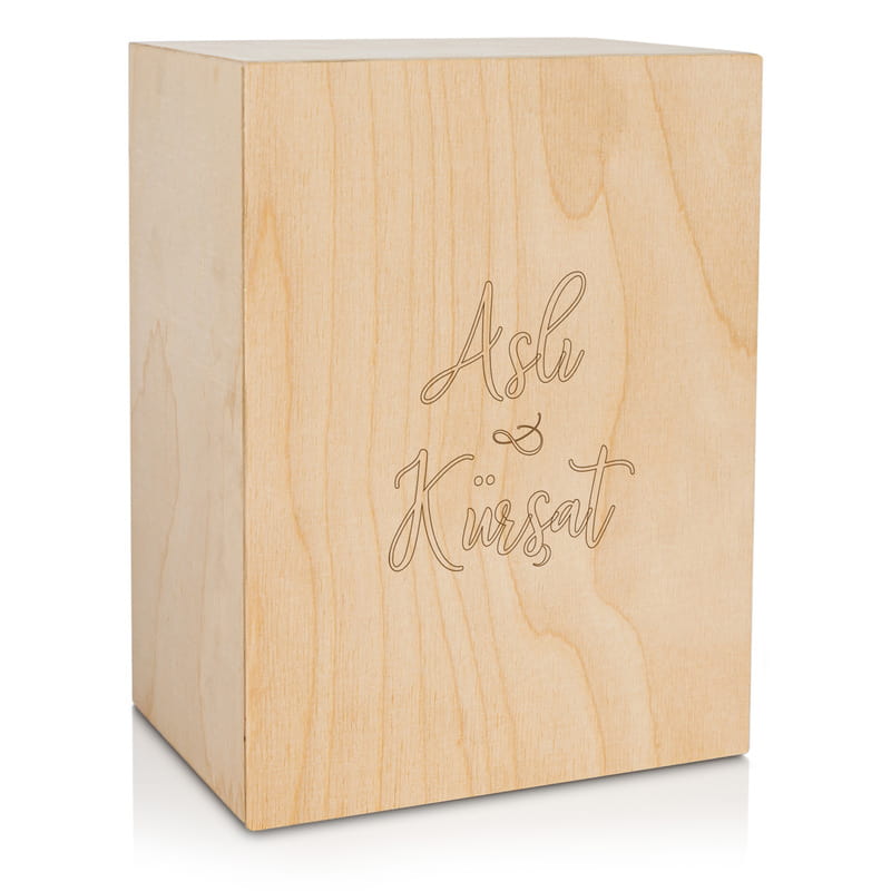 Kişiye Özel Gold Özel Seri Ahşap Kutulu 2li Rakı Kadehi