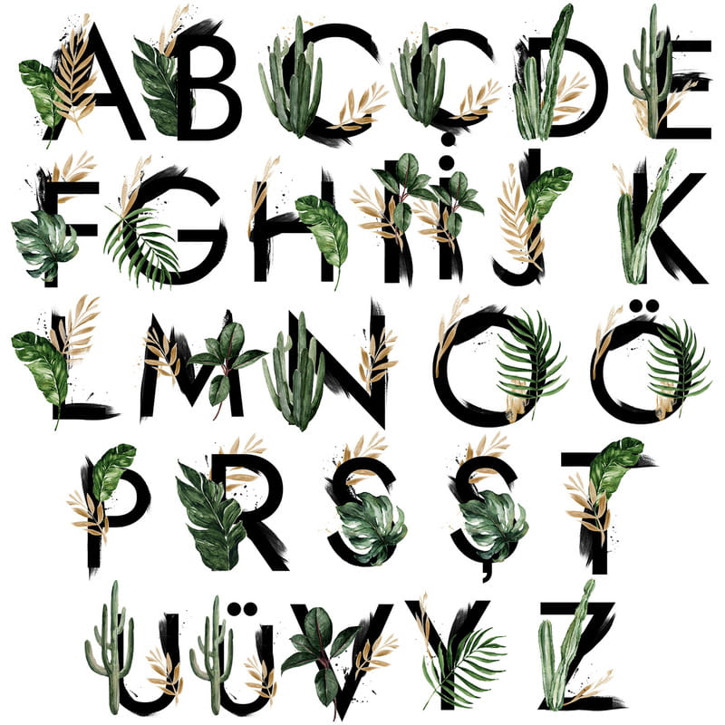 Natural Harf Tasarımlı Anahtarlık