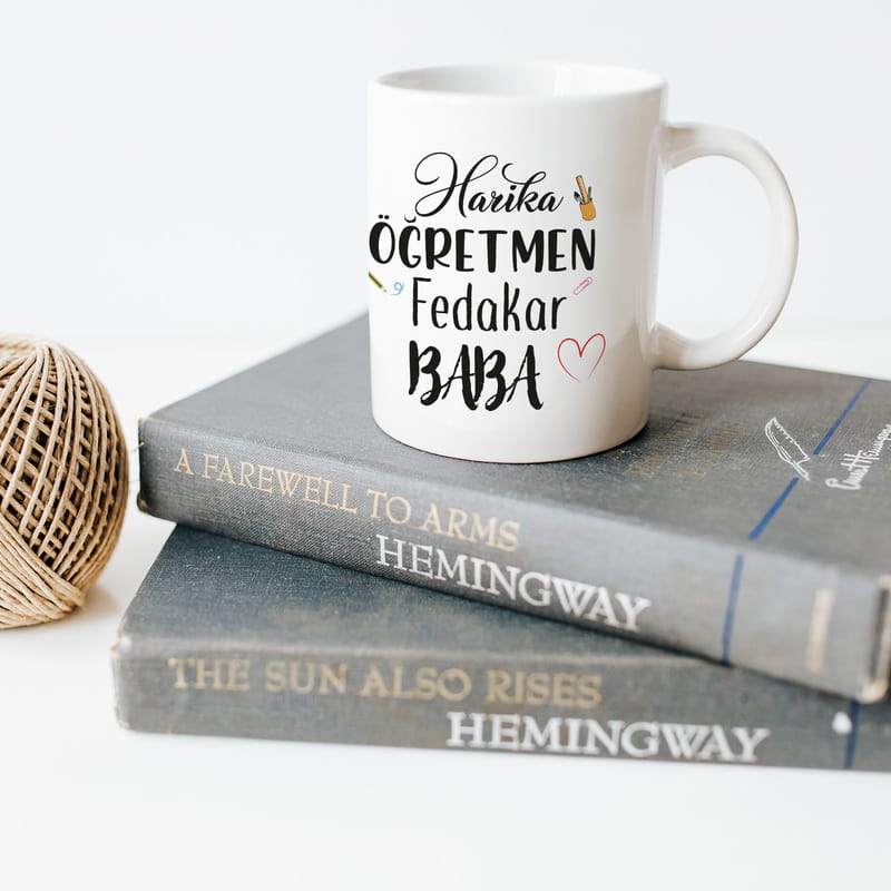 Öğretmen Babaya Hediye Esprili Kupa Bardak
