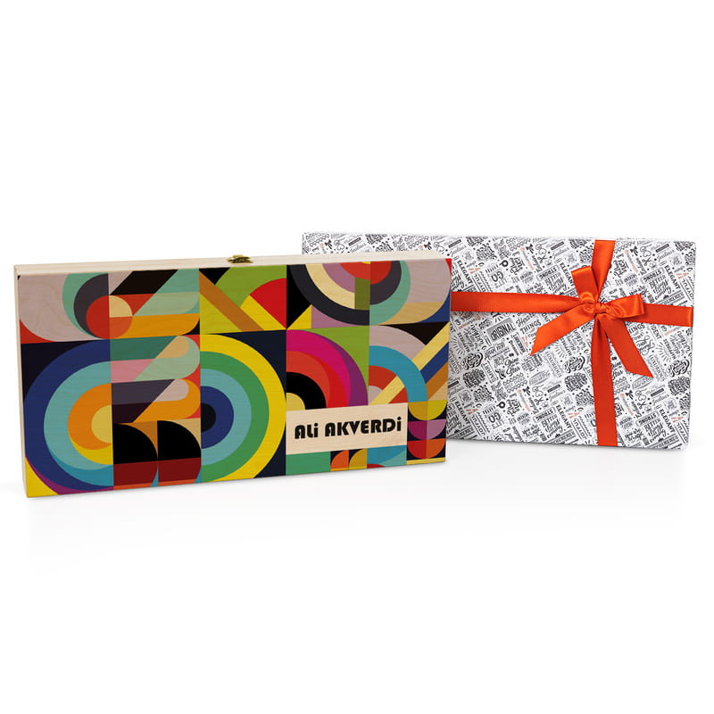 Retro Tasarımlı İsme Özel El Yapımı Tavla Seti