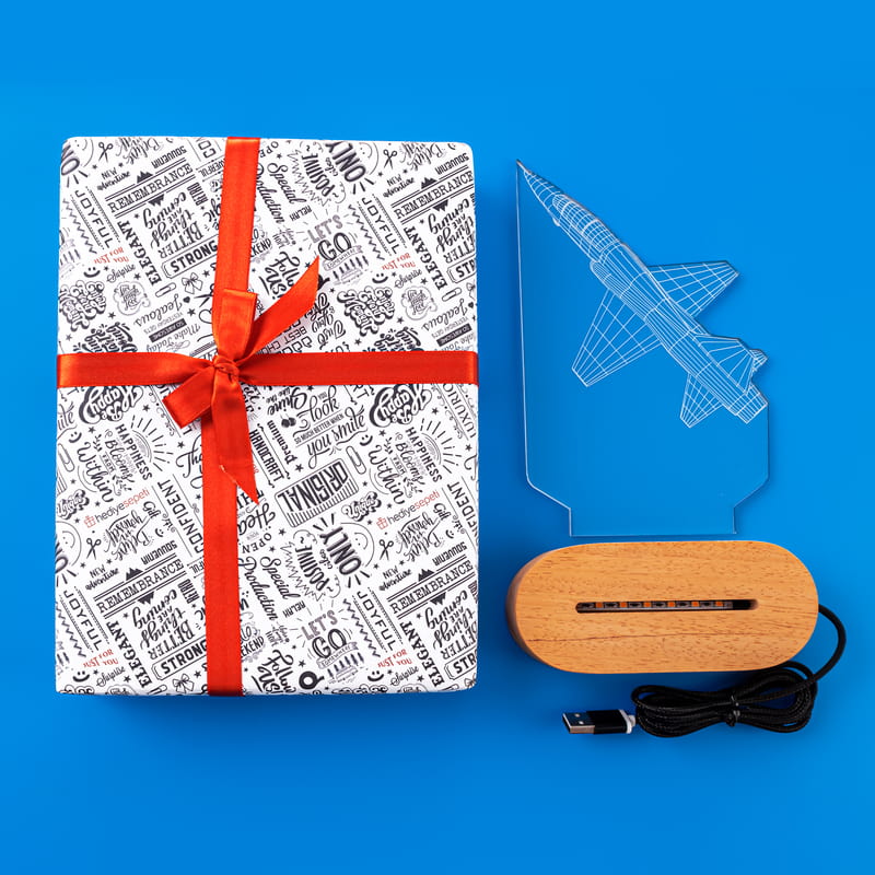 Savaş Uçağı F16 Tasarımlı 3d Led Lamba