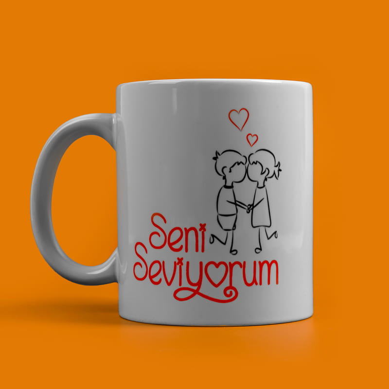 Seni Seviyorum Tek Taş Yüzüklü Hediye Kutusu