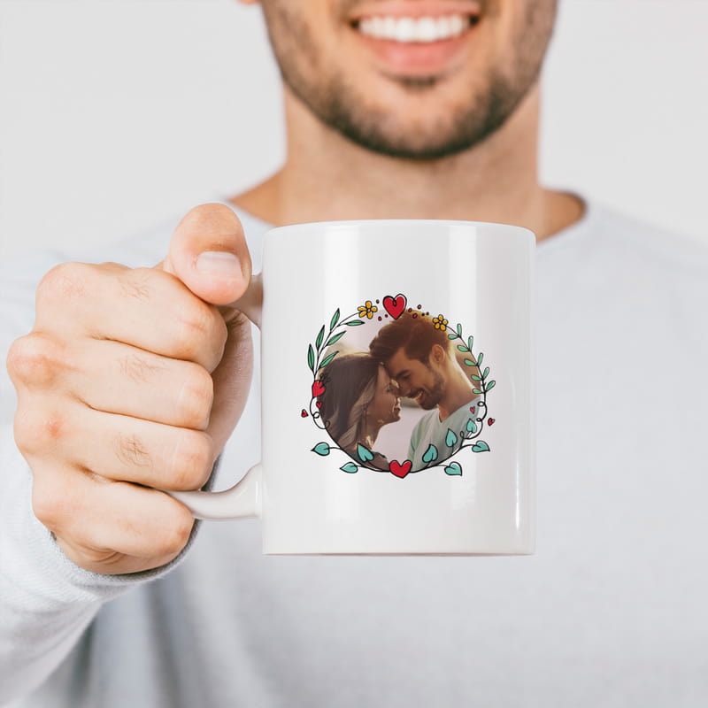 Sevgililer Günü Hediyesi Fotoğraflı Kupa Bardak