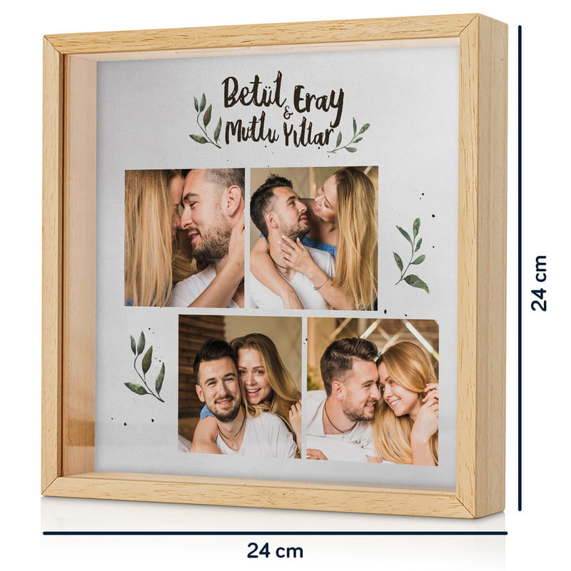 Sevgiliye Doğum Günü Hediyesi Fotoğraflı Ahşap Anı Kumbarası