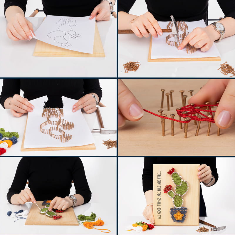 Sevimli Kaktüs Tasarımlı Filografi Yapım Seti