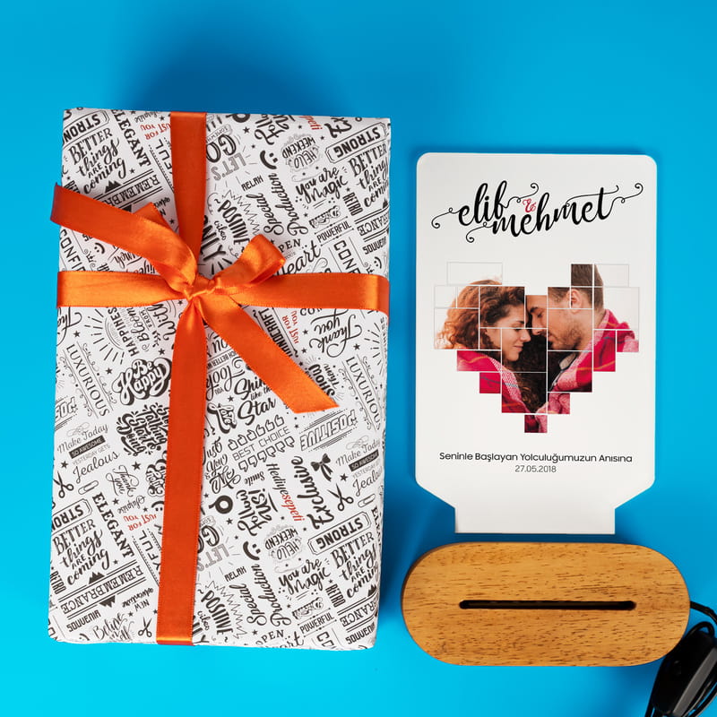 Sonsuz Aşklara Fotoğraf Baskılı Led Masa Lambası