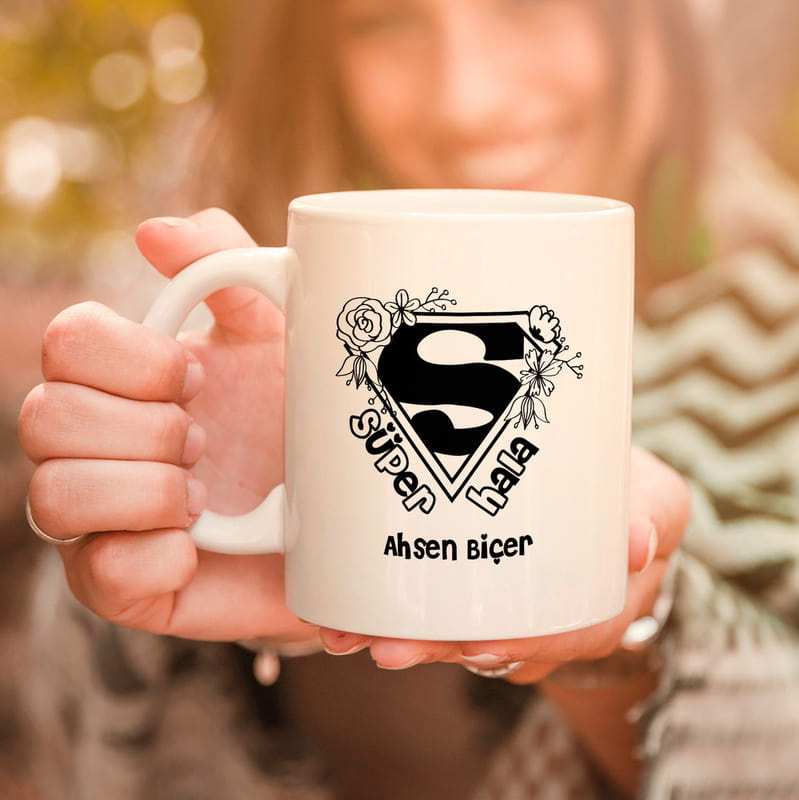 Süper Halalara Esprili İsme Özel Porselen Kupa Bardak