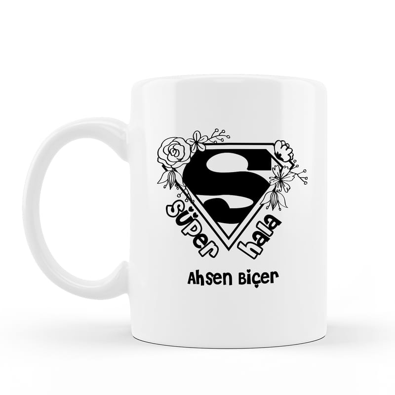 Süper Halalara Esprili İsme Özel Porselen Kupa Bardak