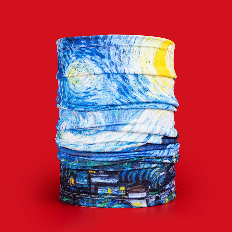 Van Gogh Yıldızlı Gece Tasarımlı Bandana Maske