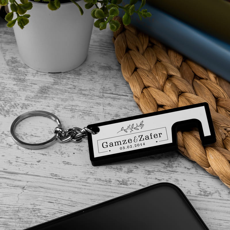 Yıldönümü Hediyesi Telefon Tutuculu Anahtarlık