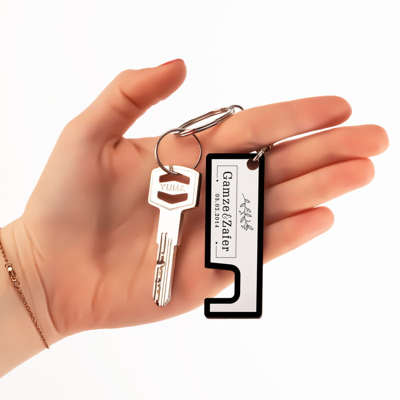 Yıldönümü Hediyesi Telefon Tutuculu Anahtarlık