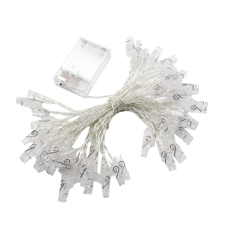 3 Metre 15 Led Işıklı Dekoratif Fotoğraf Asma Mandalları