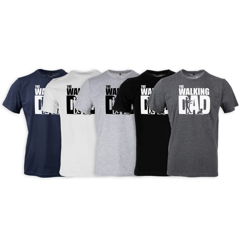 Babalar günü Hediyesi Esprili Zombi Tasarımlı Tişört - %100 Pamuklu Kumaş