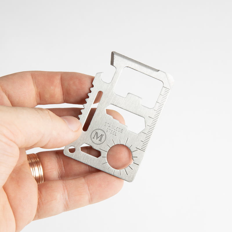 Baş Harf İşlemeli 11 Fonksiyonlu Metal Survival Kart