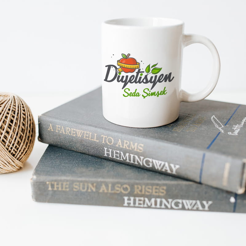 Diyetisyen Tasarımlı Kişiye Özel Porselen Kupa