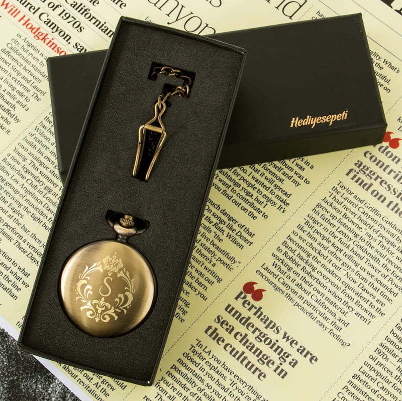 Doğum Günü Hediyesi Kişiye Özel Köstekli Cep Saati