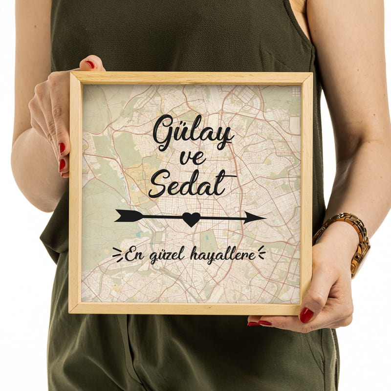 En Güzel Hayaller İçin Sevgiliye Hediye Ahşap Kumbara