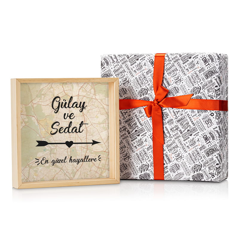 En Güzel Hayaller İçin Sevgiliye Hediye Ahşap Kumbara