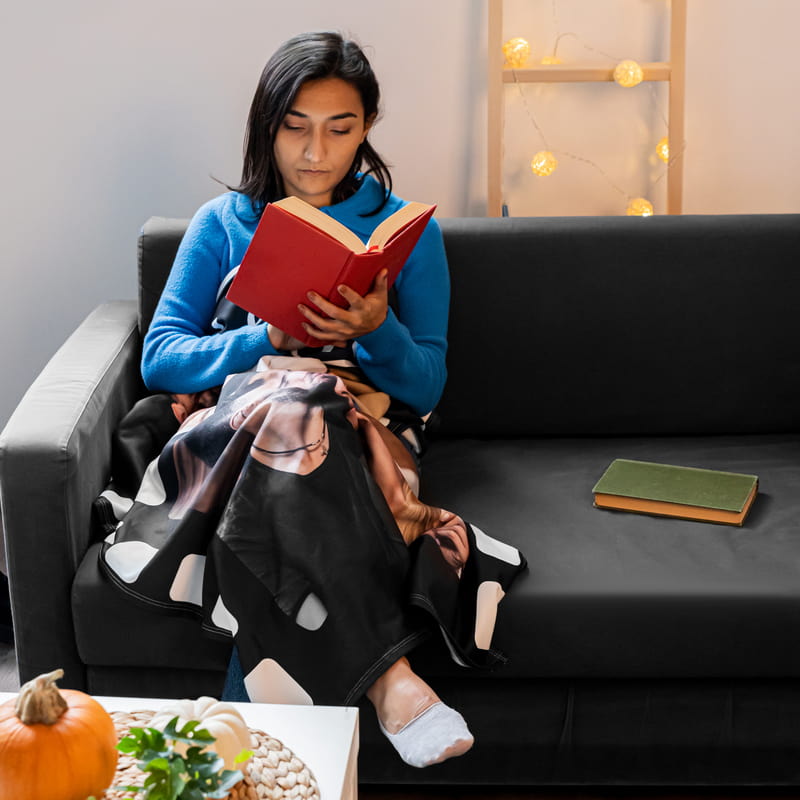 Film Şeridi Tasarımlı Tv Battaniyesi - Tek Kişilik Battaniye