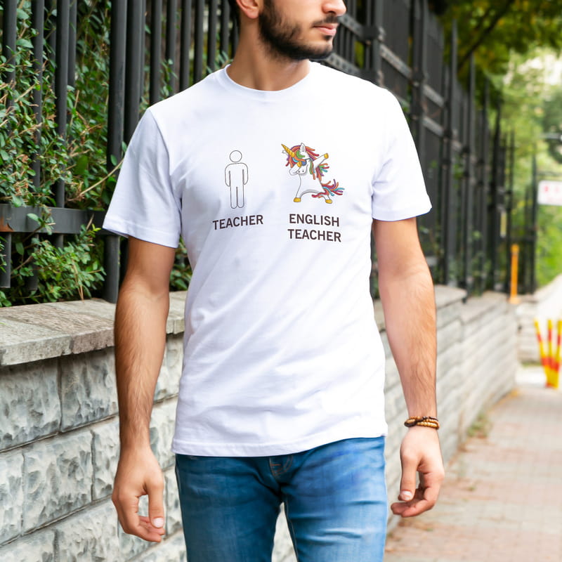 İngilizce Öğretmenine Hediye Espirili Tasarım Tişört